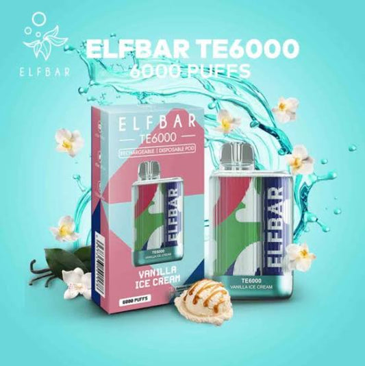 Elf Bar Vape TE6000 Vanilla Ice Cream (6000 Puffs) - HAPPYTRAIL